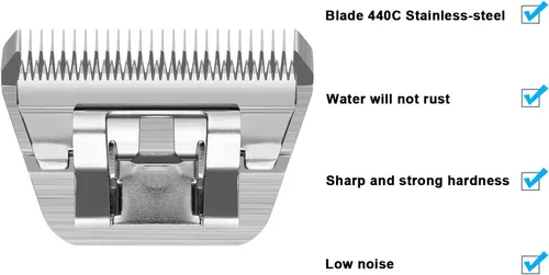 Miniatura 2 de 7FW - Cuchilla ancha para aseo de perros, cuchillas desmontables para el aseo de perros, compatibles con Andis, Oster A5, Wahl km10 Clippers.