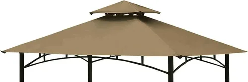 Tanxianzhe - Toldo de repuesto para cenador de parrilla, cubierta superior 5×8, de dos niveles, para barbacoa, solo se adapta a Gazebo modelo