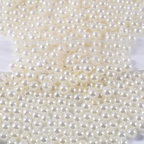 Miniatura 6 de 1970 piezas Cuentas de Perla para Hacer Joyas, 6 Tamaños con Agujero para Pulseras, Collares, Aretes, Kit de Manualidades DIY, Regalos para Mujeres