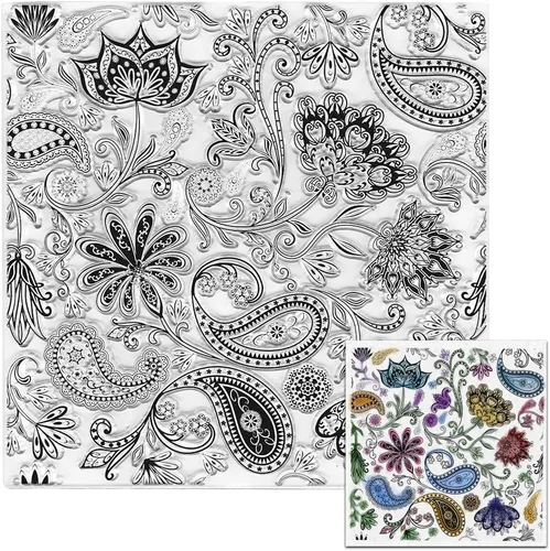 Miniatura 8 de Florecer flores fondo sellos transparentes para hacer tarjetas, plantas decorativas, fondo, sellos de silicona transparente para manualidades