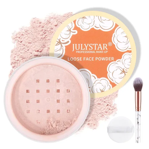 Miniatura 8 de Polvo de cara suelta de ajuste rosa, control de aceite minimiza los poros, maquillaje suelto para hornear cara, polvo fijador de maquillaje, acabado