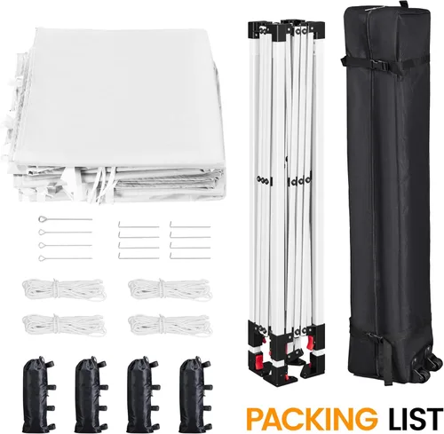 Miniatura 9 de Yaheetech Toldo desplegable de 10 x 10 pies con 4 paredes laterales extraíbles, tienda instantánea cerrada portátil, tienda de campaña impermeable