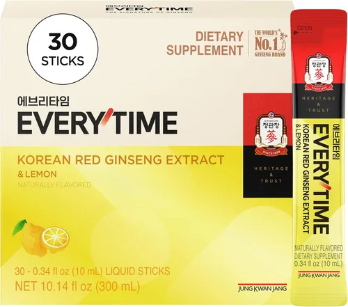Miniatura 16 de JUNG KWAN JANG Everytime - Extracto de ginseng rojo coreano de 1,000 mg y pomelo – Bebida energética vegana – Sin cafeína, sin gluten, sin OMG, 0.34