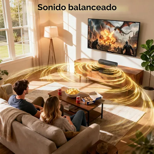 Miniatura 6 de Saiyin Barra de sonido para Smart TV, barra de sonido de 11.7 pulgadas con entradas Bluetooth 5.3/ópticas/auxiliares, tamaño pequeño y gran