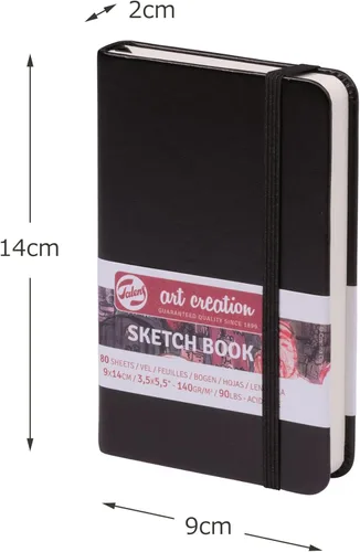 Miniatura 3 de Talens Art Creation Cuaderno de bocetos Negro 9X14 cm, 4.94 oz (9314001M)