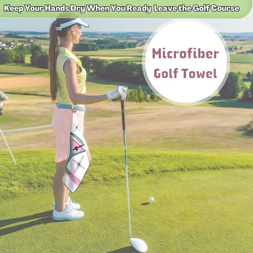 Miniatura 4 de Divertida toalla de golf, toallas de golf impresas para bolsas de golf con clip, regalo de golf para hombres, marido, novio, papá, regalos