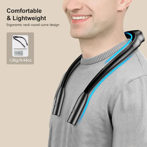 Miniatura 3 de Gritin - Luz de Lectura para el Cuello LED, Luz de Libro para Leer en la Cama - Cuidado de los Ojos, 3 Colores, Brillo Ajustable, Brazos Flexibles