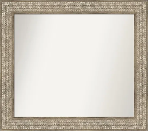 Miniatura 19 de Amanti Art Espejo de baño plateado para sobre fregadero, 26 x 26 pulgadas, espejo cuadrado de níquel pulido, marco de madera tradicional mediano, se