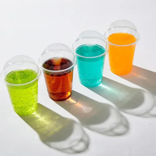 Miniatura 7 de Paquete de 100 vasos de plástico transparente de 12 onzas con tapas de cúpula, tazas desechables de parfait de postre para helado, bebidas de café