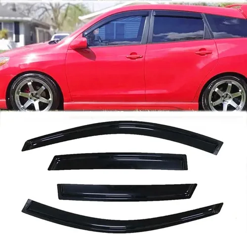 Miniatura 9 de Juego de 4 protectores de lluvia originales, deflectores de ventana de montaje exterior, viseras laterales de buen aspecto compatibles con Toyota
