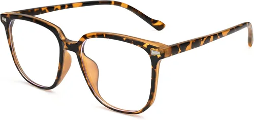 Dollger Lentes de luz azul para mujer, lentes de bloqueo de luz azul retro para computadora, marco de lentes para hombre tortuga