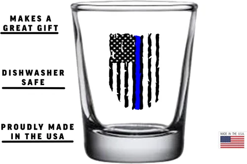 Miniatura 3 de Rogue River Tactical Blue Line - Regalo de cristal con bandera andrajosa para oficial de policía, idea de regalo para policía