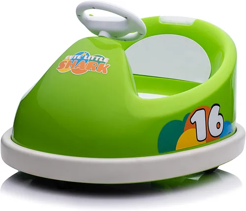 Best Ride On Cars Bumperz - Vehículo de parachoques eléctrico de 6 V para niños de 2 a 4 años, barra anticolisión, giro de 360 grados, luces LED,