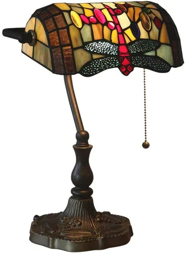 Miniatura 11 de Baroque Stained Glass Deskp with Pull Cswitch Style Bankerp for Liviroom Office Bedroom Antzinc Base Traditional Tablep for Bedside or Desk Use/I