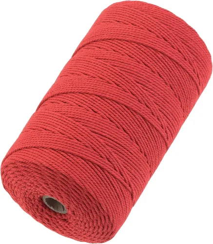 Miniatura 53 de Cuerda de macramé 4 mm x 328 yardas Natural Cuerda de algodón para macramé Cuerda de macramé colorida Cordón de algodón suave Suministros de macramé