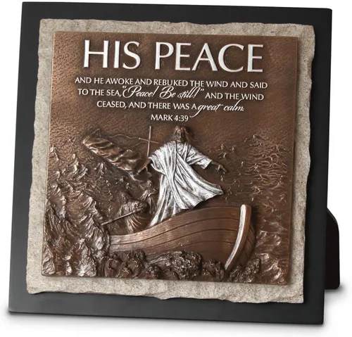 Miniatura 7 de Lighthouse Christian Products Trust - Brújula de placa de escultura de piedra fundida, tono bronce martillado, 6.5 x 4.5 pulgadas