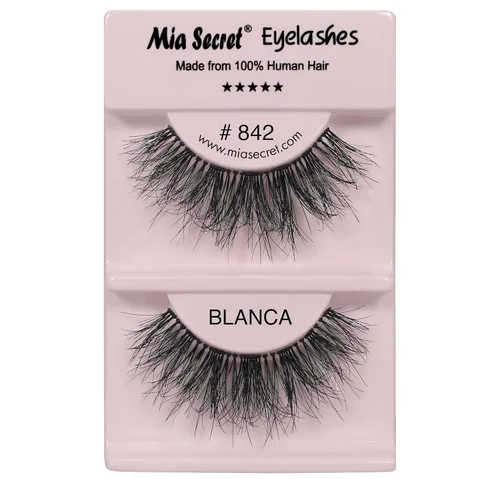 Miniatura 42 de Mia Secret Demi Wispies - Pestañas postizas de estilo natural, pestañas de tira fina, banda transparente invisible, pestañas de cabello humano
