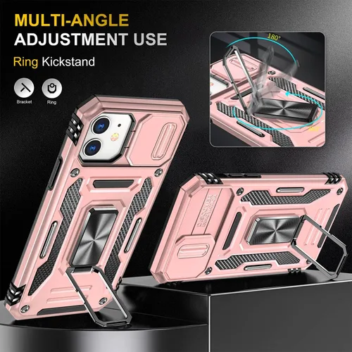 Miniatura 97 de Funda para iPhone 13 Pro con funda para cámara, con soporte de anillo para soporte, con función de montaje magnético para automóvil, para iPhone 13