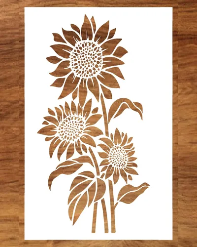 Miniatura 7 de Plantilla de margarita, plantillas florales para pintar sobre madera, papel, tela, muebles, plantillas para manualidades, reutilizables para arte