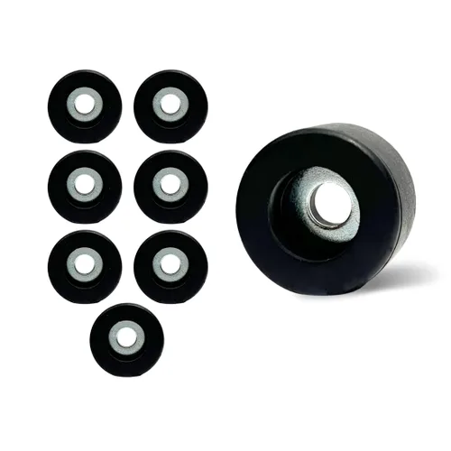 Paquete de 8 pies de parachoques con arandelas de acero inoxidable, 1 pulgada, pies de parachoques impermeables de aislamiento/antivibración para