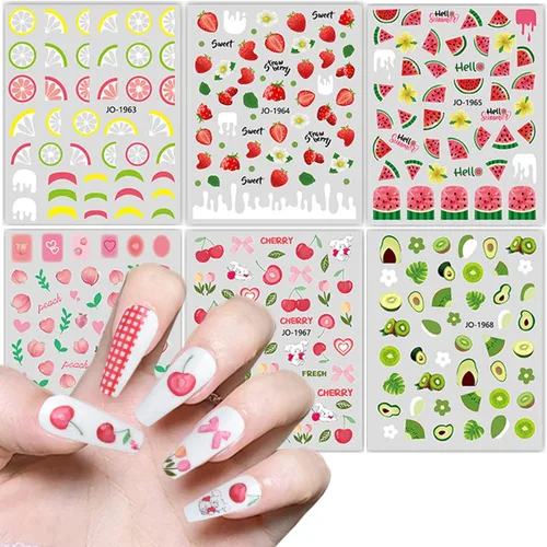 Miniatura 14 de Calcomanías de arte de uñas de flores, holográficas 5D en relieve de flores en relieve de corazón, calcomanías autoadhesivas para uñas, decoración
