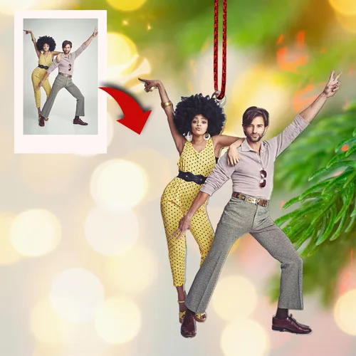 Miniatura 9 de Adorno fotográfico personalizado, adornos de Navidad personalizados, impresión de doble cara, acrílico 2D, 3.5 pulgadas, 4.25 pulgadas o 5.25