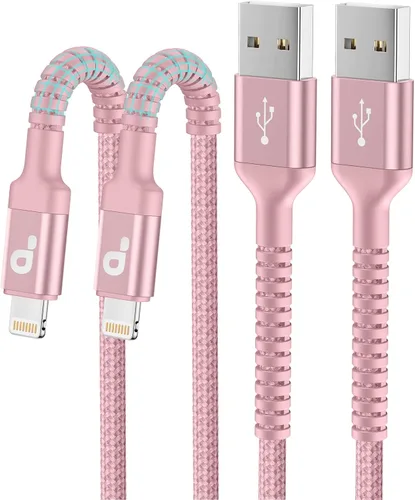 Miniatura 9 de Cable de carga corto para iPhone de 1 pie, paquete de 2 cables Lightning USB con certificación MFi de Apple, cable de carga para iPhone, cable