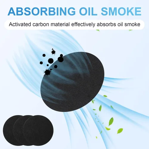 Miniatura 4 de Capoda Juego de 6 filtros de repuesto de carbono para campanas extractoras portátiles, filtros circulares de carbón activado para eliminación