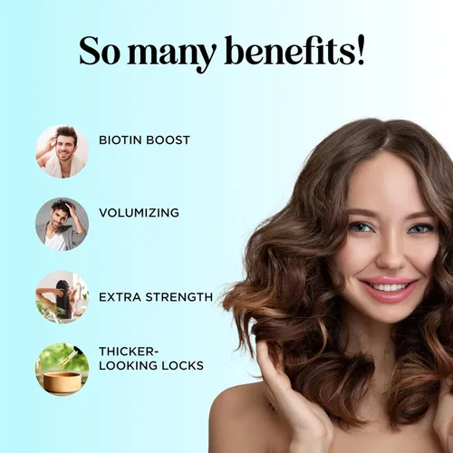 Miniatura 3 de Acondicionador de Biotina para Cabello Ralo - Acondicionador Voluminizador para Cabello Fino, Delgado y Débil - Sin Sulfatos, Parabenos y Silicona