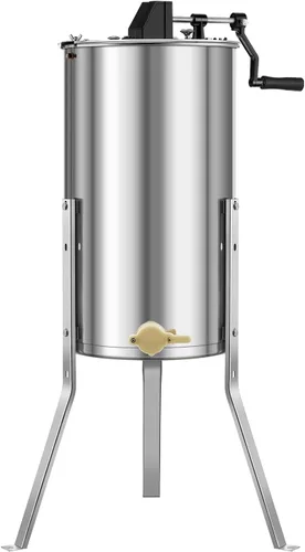 Miniatura 9 de VEVOR Extractor de miel, extractor manual de miel de 2 marcos con tapa transparente, tambor giratorio de acero inoxidable con soporte ajustable