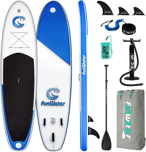 FunWater Tabla de remo inflable ultraligera con accesorios de SUP para adultos y jóvenes de todos los niveles de habilidad