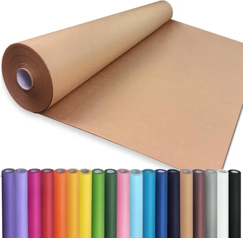 Miniatura 42 de PerkHomy Rollo de Papel Kraft Marrón 48" x 1,800" (150') para Envolver Regalos, Ramos, Flores, Arte, Pintura, Manualidades, Escritura, Embalaje