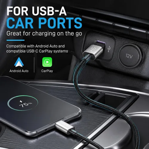 Miniatura 8 de CyvenSmart - Cargador compatible con Samsung Galaxy S10, S9, S8 Plus (3 A, carga rápida), 3 unidades de cable TPE USB C de 6 pies / 1.82 m., USB A