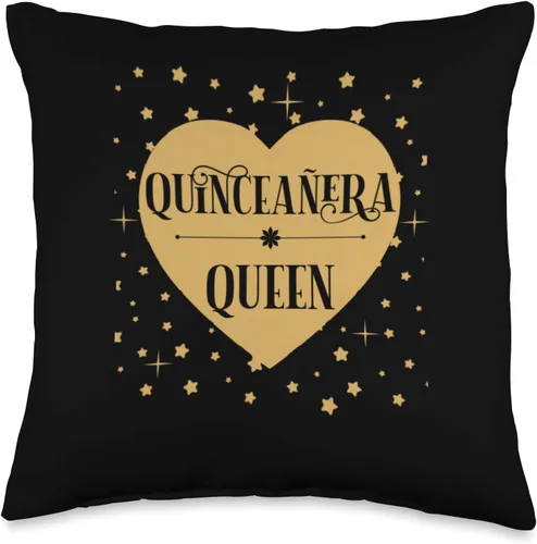 Mis Quince Quincinera Birthday Celebration Quinceanera Queen 15th Quince - Almohada de celebración de fiesta de cumpleaños, 16x16, multicolor