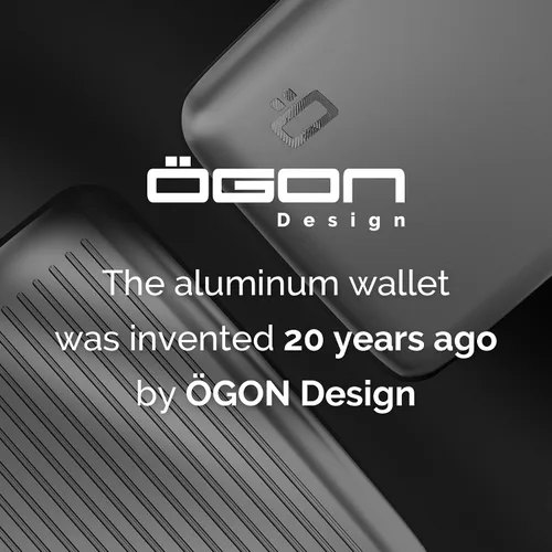 Miniatura 18 de ÖGON -DESIGNS- Portatarjetas de aluminio, protección RFID contra fraude y desmagnetización, billetera compacta, funda inteligente modelo STOCKHOLM V1