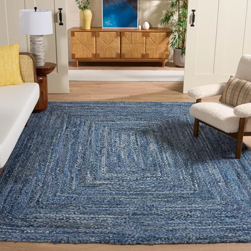 Miniatura 32 de SAFAVIEH Braided Collection - Alfombra de pasillo, 2 pies 3 pulgadas x 8 pies, color negro y azul, hecho a mano, reversible, ideal para dormitorio