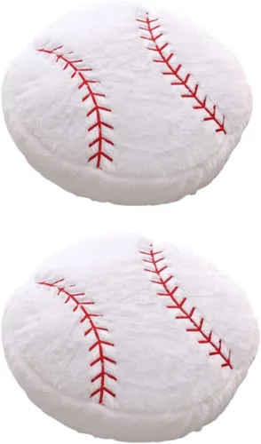 Miniatura 9 de Juego de 2 cojines suaves y esponjosos para deportes de baloncesto, cojín de temática deportiva de felpa de baloncesto, juguetes de esfera, regalo