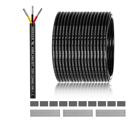 Miniatura 46 de Cable eléctrico de calibre 12 y 2 conductores de 25 pies, cable de 12 AWG UL 2464 de 2 hilos de cobre estañado trenzado en PVC de calibre 12/2