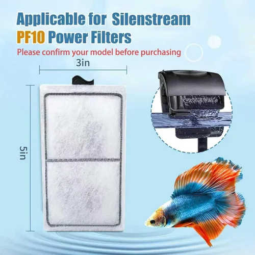Miniatura 2 de Paquete de 8 cartuchos de filtro PF-S compatibles con filtros de alimentación Silenstream PF10, cartucho de carbón de acuario de reemplazo