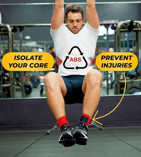 Miniatura 6 de Correas de tobillo para máquinas de cable, correas de tobillo ergonómicas para entrenar - Correa de tobillo con respaldo de glúteos, puños de Rosa
