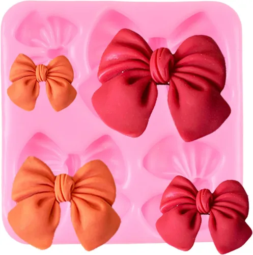 Miniatura 9 de Molde para fondant con moño, pajarita, molde de silicona para pastel de azúcar y dulces, moldes para manualidades para decoración de pasteles