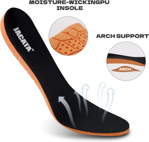 Miniatura 6 de Jacata Zapatos de trabajo negros antideslizantes para hombre, servicio de alimentos, zapatos de cuero resistentes al agua y antideslizantes sin