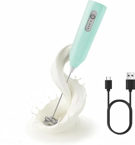 Miniatura 9 de Puraville Espumador de leche recargable de mano, batidor eléctrico de 3 velocidades, carga tipo C sin BPA para café, latte, capuchino, huevo, crema