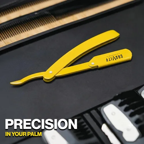 Miniatura 9 de Maquinilla de afeitar recta profesional - Kit de maquinilla de afeitar recta ultra expuesta con 10 cuchillas de gravedad premium, 0.079 in expuestas