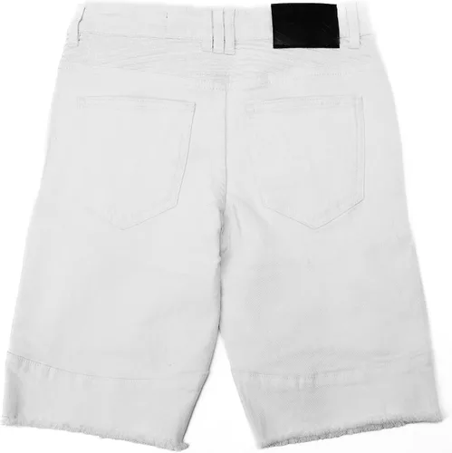 Miniatura 2 de X RAY Pantalones cortos para bebés y niños pequeños, cintura elástica, rasgados, moto, desgastados, pantalones cortos de mezclilla elásticos