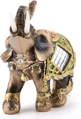 Miniatura 8 de Hztyyier Estatua de elefante verde Feng Shui, decoración de paquidermo de la suerte para el hogar, oficina, riqueza, suerte, regalo