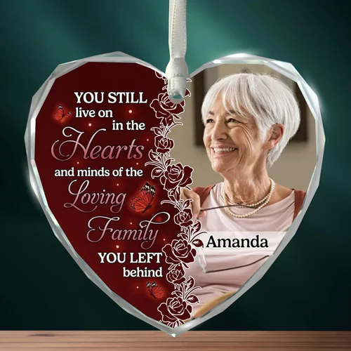 Miniatura 8 de Adorno de cristal conmemorativo personalizado – Pérdida de papá, mamá, tío, regalo de condolencia de condolencia, en memoria amorosa, recuerdo