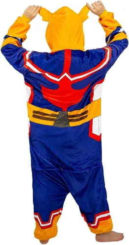 Miniatura 3 de Kuberas My Hero Academia All Might Pajamas Anime Jumpsuit Zipper Footed Cosplay Costume Unisex