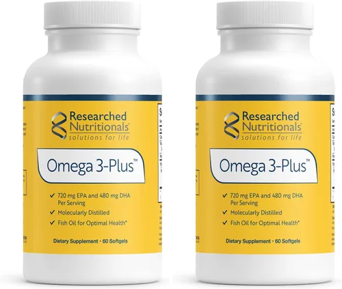 Miniatura 5 de Researched Nutritionals Omega-3 Plus - Suplementos de aceite de pescado para la salud del corazón, el cerebro y el apoyo inmunológico - Aceite