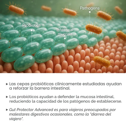 Miniatura 5 de Probióticos de viaje para la salud digestiva, apoyo inmunológico y diarrea ocasional del viajero Probióticos para la salud intestinal Suplemento